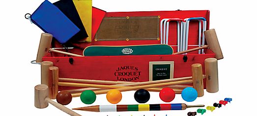 Jaques Edenbridge Croquet Set, Red/Multicoloured
