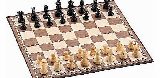 Jaques of London Chess Set and Board - 2.5`` Chess Set with 12`` Folding Chess Board