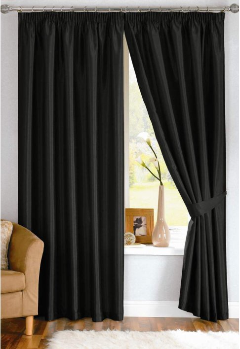 Java Black Lined Curtains
