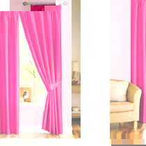 java Cerise Lined Curtains 117x137cm