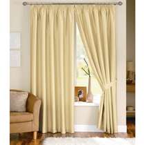java Cream Lined Curtains 168x183cm