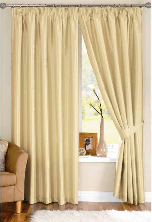 Cream Lined Curtains
