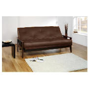 Futon Sofa Bed Frame Dark & Mattress