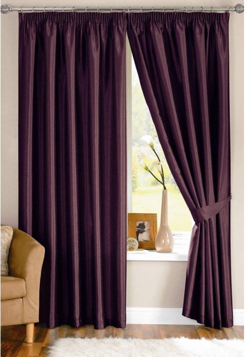 Java Red Lined Curtains