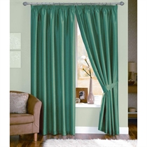 Teal Lined Curtains 117x137cm