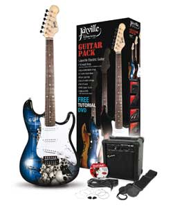 Jaxville Electric Guitar Pack - Skull