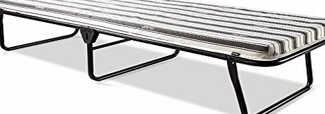 JAY-BE Value Folding Bed with Breathable Airflow Mattress and Powder Coated Paint, Single, Black