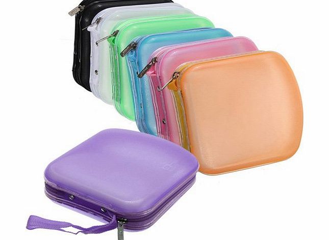 Jazooli 40 Pocket CD And DVD Storage Holder Protector Wallet Carry Case - Pink