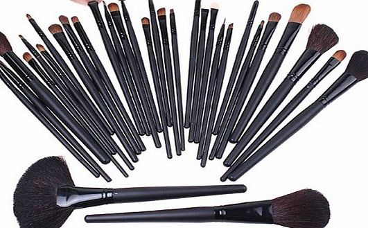Jazooli LaRoc 32 Piece Makeup Brush Cosmetic Set Kit Eyeshadow Foundation Powder Blush