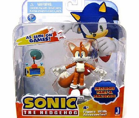 Jazwares Sonic 3`` Action Figure With Accessories Set Tails amp; Pda Device
