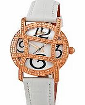 Olympia rose gold-plated diamond watch