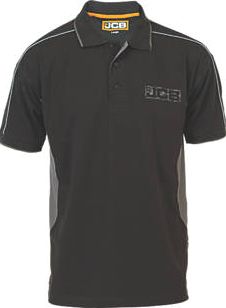 JCB, 1228[^]3088F Polo Shirt Black Large 41`` Chest 3088F