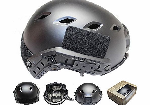 JDEALS Tactical Fast Replica Airsoft Paintball Helmet Base Jump Multicam (BLACK)