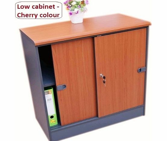 JDK Concept New Furniture! Office Cupboard / Low Cabinet / Home Storage Cupboard- Cherry