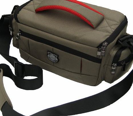 Jealiot Easy Access Camcorder Case for Canon LEGRIA HF G25, G30 - Weather Cover Included (Khaki)