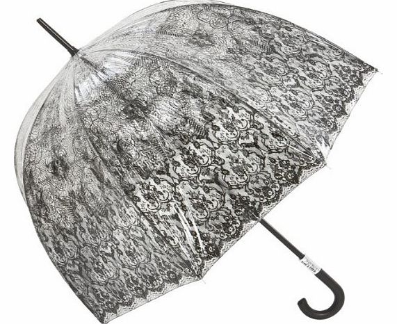 Jean Paul Gaultier luxury designer ladies umbrella transparent look with art print