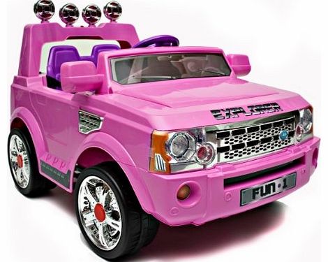 Girls Pink 12v Electric Ride On Jeep With Parental Remote Control For Ages 3 Years Plus