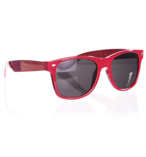 Bright Pink Teddy Wayfarer Sunglasses from
