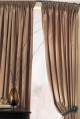 taffeta lined curtains with tie-backs