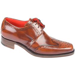 Male Polished Brogue Leather Upper Leather Lining Leather Lining Fashion Party Store in Tan