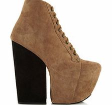 Jeffrey Campbell Freda mushroom suede ankle boots