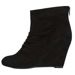 Jeffrey Campbell Black Suede Pepper Wedge Ankle