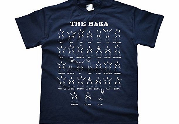 JeKat Rugby Haka Navy Mens T-Shirt, Size M