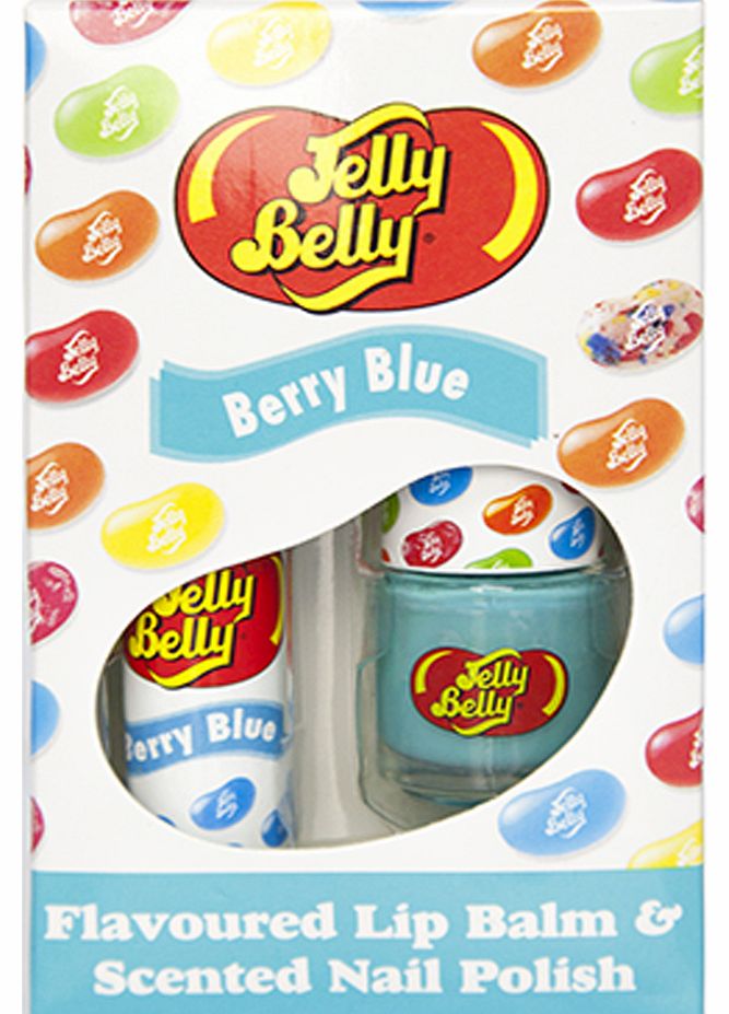 Jelly Belly Berry Blue Lip Balm And Scented Nail