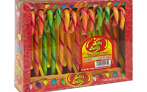 Jelly Belly Cherry Mix Candy Canes, Pack of 12