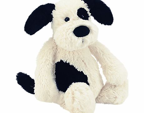Jellycat Bashful Puppy, Black/White