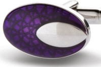 Jermyn Shirts 006/D Oval Pattern Purple Enamel Cufflinks