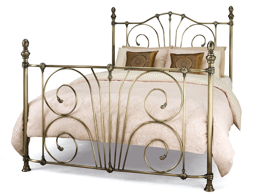 Antique Brass Small Double Bedstead