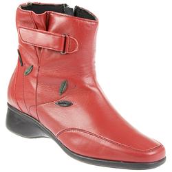 Female Jes822 Leather Upper Leather/Textile Lining Ankle in Red