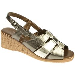 Jessica Female Marie Leather Upper Leather Lining Comfort Sandals in Gold Multi