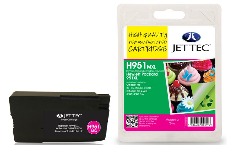JetTec---Ink-Cartridge HP951XL Magenta Remanufactured Ink Cartridge by