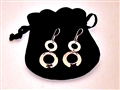 Jewellery Circle-drop silver earrings