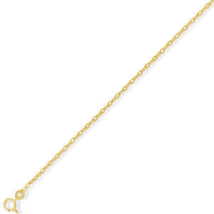 9ct Diamond-Cut Oval Belcher Chain 18in/45cm