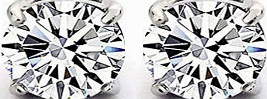 Jewelry4you 925 Sterling Silver Stud Earrings set with 6MM Cubic Zirconia Stones. Gift Box. Beautiful jewellery for very special people