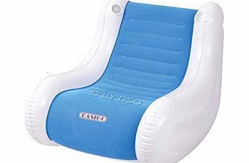 Jilong Inflatable Gaming Chair with Speakers Blue and White BML83580