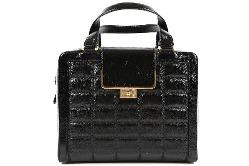 womens leather handbag shopping bag purse black