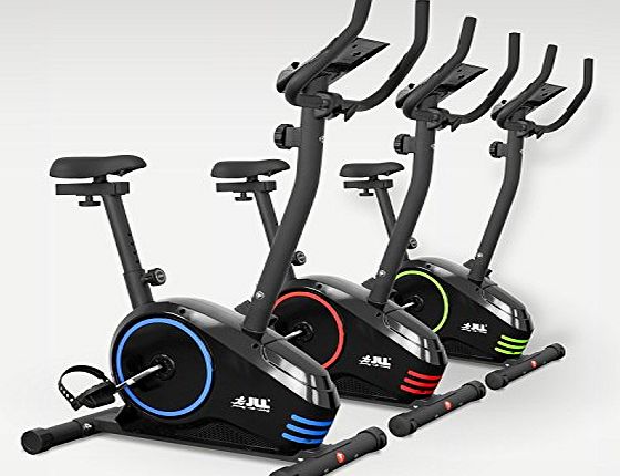 JLL Home Premium Exercise Bike JF150, 2016 new version Magnetic resistance exercise bike fitness Cardio workout with adjustable resistance, 5KG two ways fly wheel, console display with tablet holder,