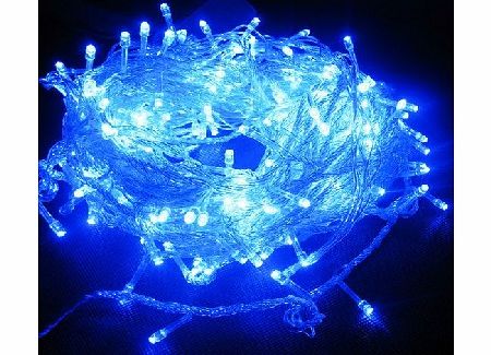 Fully Waterproof Fairy Lights 12M 100 LED BLUE Colour with 8 Light Effects Functions, for Both Indoor and Outdoor Christmas Tree Wedding Parties Decoration