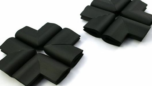 JNTworld jnt (8 pcs) glass table corners edge for Guard baby protector with extra thick soft Non-toxic and environmentally friendly (10 colours) (black)