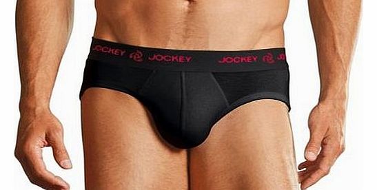 Mens Jockey Designer 3D Innovations Single Jersey Slip Brief Underwear Black 2XL