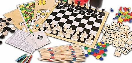 John Adams 100 Classic Games Compendium Set - Chess, Draughts, Ludo, Checkers, Etc.