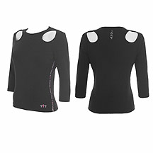 Black 3/4 sleeve cut out top