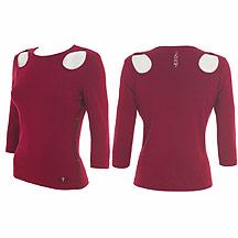 Red 3/4 sleeve cut out top