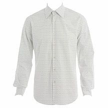 White jacquard dot shirt
