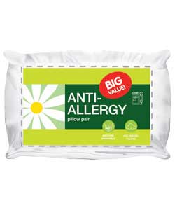 john cotton Pair of Anti-Bacterial Anti-Allergy Pillows