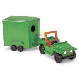 PINTOY Wood Valley Farm Rover and Trailer
